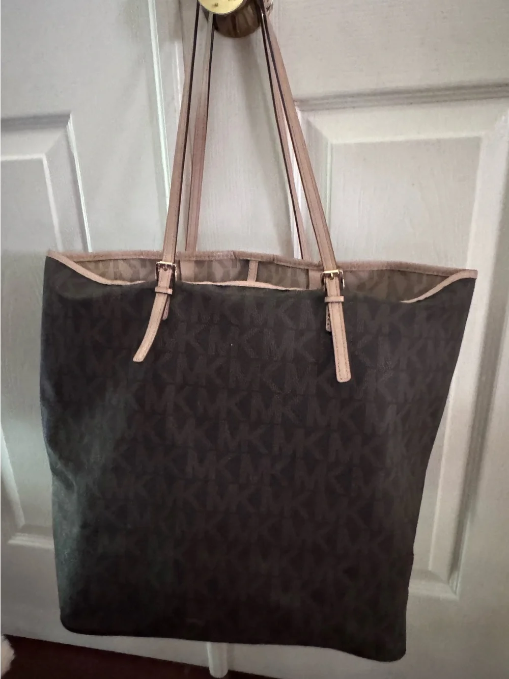 Michael Kors Brown Large Logo Tote
